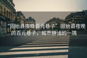“固始縣夜晚百元巷子”固始縣夜晚的百元巷子，城市靜謐的一隅
