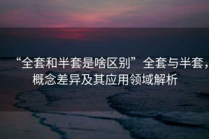 “全套和半套是啥區(qū)別”全套與半套，概念差異及其應(yīng)用領(lǐng)域解析