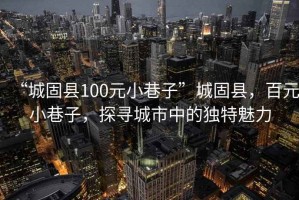 “城固縣100元小巷子”城固縣，百元小巷子，探尋城市中的獨(dú)特魅力