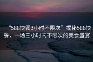 “588快餐3小時不限次”揭秘588快餐，一場三小時內(nèi)不限次的美食盛宴