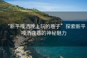 “新平嘎灑晚上玩的巷子”探索新平嘎灑夜巷的神秘魅力