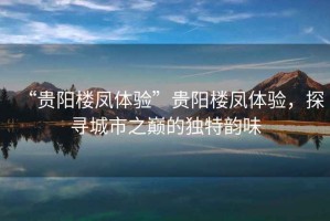 “貴陽樓鳳體驗(yàn)”貴陽樓鳳體驗(yàn)，探尋城市之巔的獨(dú)特韻味