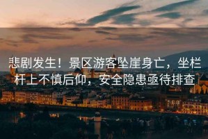 悲劇發(fā)生！景區(qū)游客墜崖身亡，坐欄桿上不慎后仰，安全隱患亟待排查