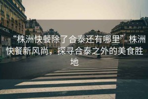 “株洲快餐除了合泰還有哪里”株洲快餐新風(fēng)尚，探尋合泰之外的美食勝地