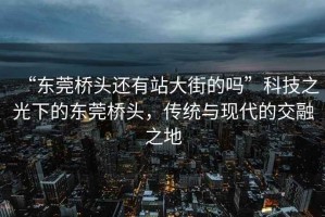 “東莞橋頭還有站大街的嗎”科技之光下的東莞橋頭，傳統(tǒng)與現(xiàn)代的交融之地