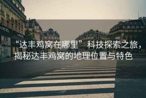 “達(dá)豐雞窩在哪里”科技探索之旅，揭秘達(dá)豐雞窩的地理位置與特色