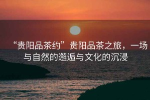 “貴陽品茶約”貴陽品茶之旅，一場與自然的邂逅與文化的沉浸