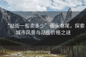 “站街一般賣多少”街頭巷尾，探索城市風(fēng)景與站街價格之謎