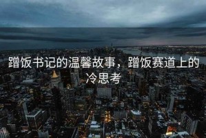 蹭飯書記的溫馨故事，蹭飯賽道上的冷思考