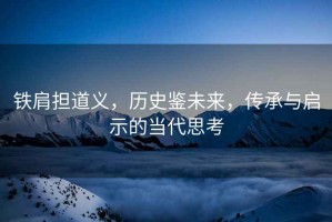 鐵肩擔(dān)道義，歷史鑒未來(lái)，傳承與啟示的當(dāng)代思考