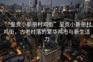 “呈貢小新冊村雞街”呈貢小新冊村雞街，古老村落的繁華雞市與新生活力