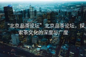 “北京品茶論壇”北京品茶論壇，探索茶文化的深度與廣度