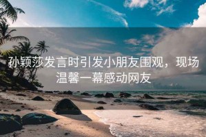 孫穎莎發(fā)言時(shí)引發(fā)小朋友圍觀，現(xiàn)場(chǎng)溫馨一幕感動(dòng)網(wǎng)友