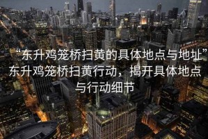 “東升雞籠橋掃黃的具體地點與地址”東升雞籠橋掃黃行動，揭開具體地點與行動細(xì)節(jié)