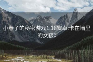 小巷子的秘密游戲1.16安卓:卡在墻里的女孩》