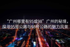 “廣州哪里有95或98”廣州的秘境，探尋95號(hào)公路與98號(hào)公路的魅力風(fēng)景