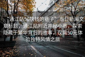 “通江站50塊錢的巷子”當(dāng)日新聞文章標(biāo)題，通江站附近神秘小巷，探索隱藏于繁華背后的故事，僅需50元體驗(yàn)獨(dú)特風(fēng)情之旅