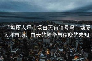 “塘廈大坪市場(chǎng)白天有暗號(hào)嗎”塘廈大坪市場(chǎng)，白天的繁華與夜晚的未知