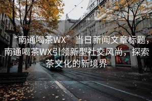 “南通喝茶WX”當(dāng)日新聞文章標(biāo)題，南通喝茶WX引領(lǐng)新型社交風(fēng)尚，探索茶文化的新境界