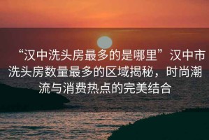“漢中洗頭房最多的是哪里”漢中市洗頭房數(shù)量最多的區(qū)域揭秘，時(shí)尚潮流與消費(fèi)熱點(diǎn)的完美結(jié)合