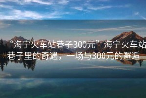 “海寧火車站巷子300元”海寧火車站巷子里的奇遇，一場與300元的邂逅