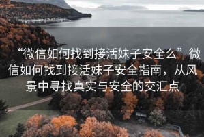 “微信如何找到接活妹子安全么”微信如何找到接活妹子安全指南，從風(fēng)景中尋找真實(shí)與安全的交匯點(diǎn)