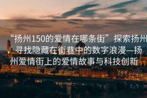 “揚州150的愛情在哪條街”探索揚州，尋找隱藏在街巷中的數(shù)字浪漫—揚州愛情街上的愛情故事與科技創(chuàng)新