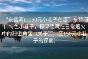 “東營河口150元小巷子在哪”東營河口特色小巷子，探尋隱藏在日常煙火中的秘密角落（關(guān)于河口區(qū)150元小巷子的探索）