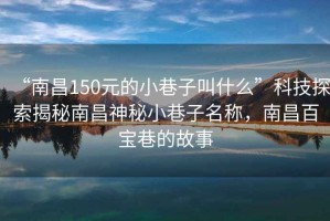 “南昌150元的小巷子叫什么”科技探索揭秘南昌神秘小巷子名稱，南昌百寶巷的故事