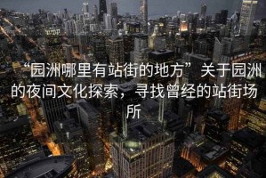 “園洲哪里有站街的地方”關(guān)于園洲的夜間文化探索，尋找曾經(jīng)的站街場所