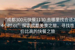 “成都300元快餐1130.去哪里找合適24小時(shí).cc”探索成都美食之旅，尋找性價(jià)比高的快餐之旅