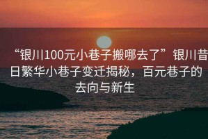 “銀川100元小巷子搬哪去了”銀川昔日繁華小巷子變遷揭秘，百元巷子的去向與新生