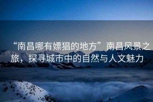 “南昌哪有嫖猖的地方”南昌風(fēng)景之旅，探尋城市中的自然與人文魅力
