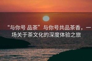 “與你號 品茶”與你號共品茶香，一場關(guān)于茶文化的深度體驗之旅