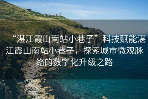 “湛江霞山南站小巷子”科技賦能湛江霞山南站小巷子，探索城市微觀脈絡(luò)的數(shù)字化升級之路