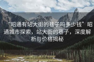 “昭通有站大街的巷子嗎多少錢”昭通城市探索，站大街的巷子，深度解析與價(jià)格揭秘