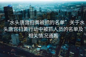 “水頭唐宮掃黃被抓的名單”關(guān)于水頭唐宮掃黃行動(dòng)中被抓人員的名單及相關(guān)情況通報(bào)