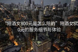 “陪酒女800元是怎么陪的”陪酒女800元的服務(wù)細節(jié)與體驗