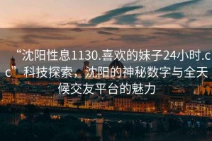 “沈陽性息1130.喜歡的妹子24小時(shí).cc”科技探索，沈陽的神秘?cái)?shù)字與全天候交友平臺的魅力