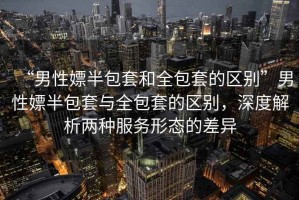 “男性嫖半包套和全包套的區(qū)別”男性嫖半包套與全包套的區(qū)別，深度解析兩種服務(wù)形態(tài)的差異