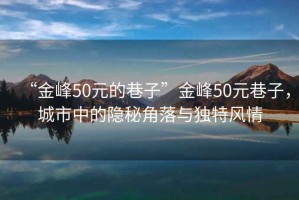 “金峰50元的巷子”金峰50元巷子，城市中的隱秘角落與獨特風(fēng)情