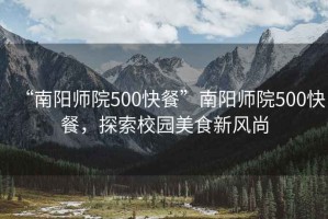“南陽師院500快餐”南陽師院500快餐，探索校園美食新風(fēng)尚