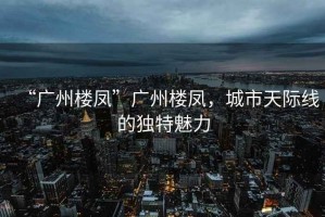 “廣州樓鳳”廣州樓鳳，城市天際線的獨(dú)特魅力