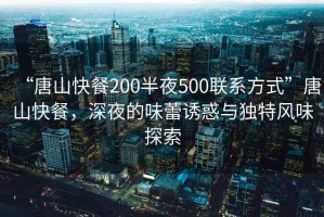 “唐山快餐200半夜500聯(lián)系方式”唐山快餐，深夜的味蕾誘惑與獨(dú)特風(fēng)味探索