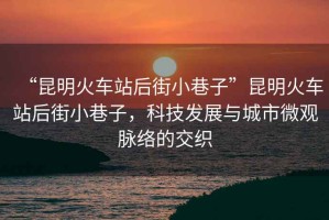 “昆明火車站后街小巷子”昆明火車站后街小巷子，科技發(fā)展與城市微觀脈絡的交織