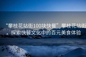 “攀枝花站街100塊快餐”攀枝花站街，探索快餐文化中的百元美食體驗(yàn)