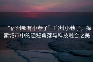 “宿州哪有小巷子”宿州小巷子，探索城市中的隱秘角落與科技融合之美