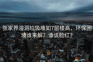 張家界溶洞垃圾堆如7層樓高，環(huán)保困境誰來解？誰該臉紅？