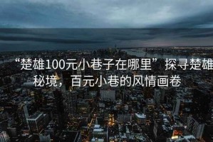 “楚雄100元小巷子在哪里”探尋楚雄秘境，百元小巷的風(fēng)情畫(huà)卷