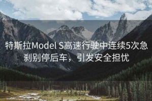特斯拉Model S高速行駛中連續(xù)5次急剎別停后車，引發(fā)安全擔(dān)憂